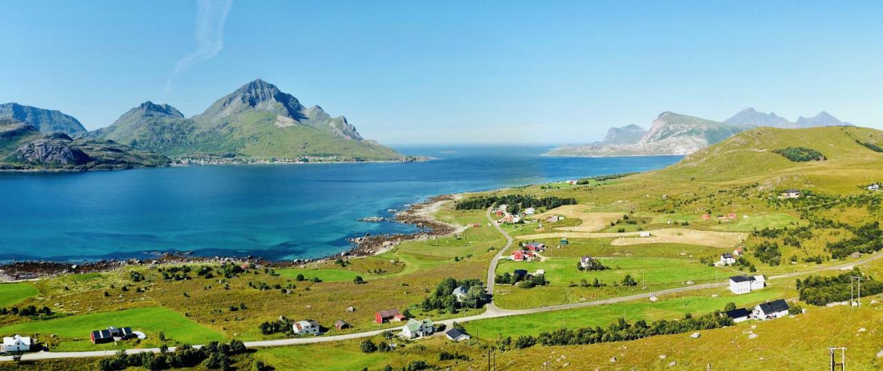 Midnight Sun View Lofoten Leknes Kültér fotó